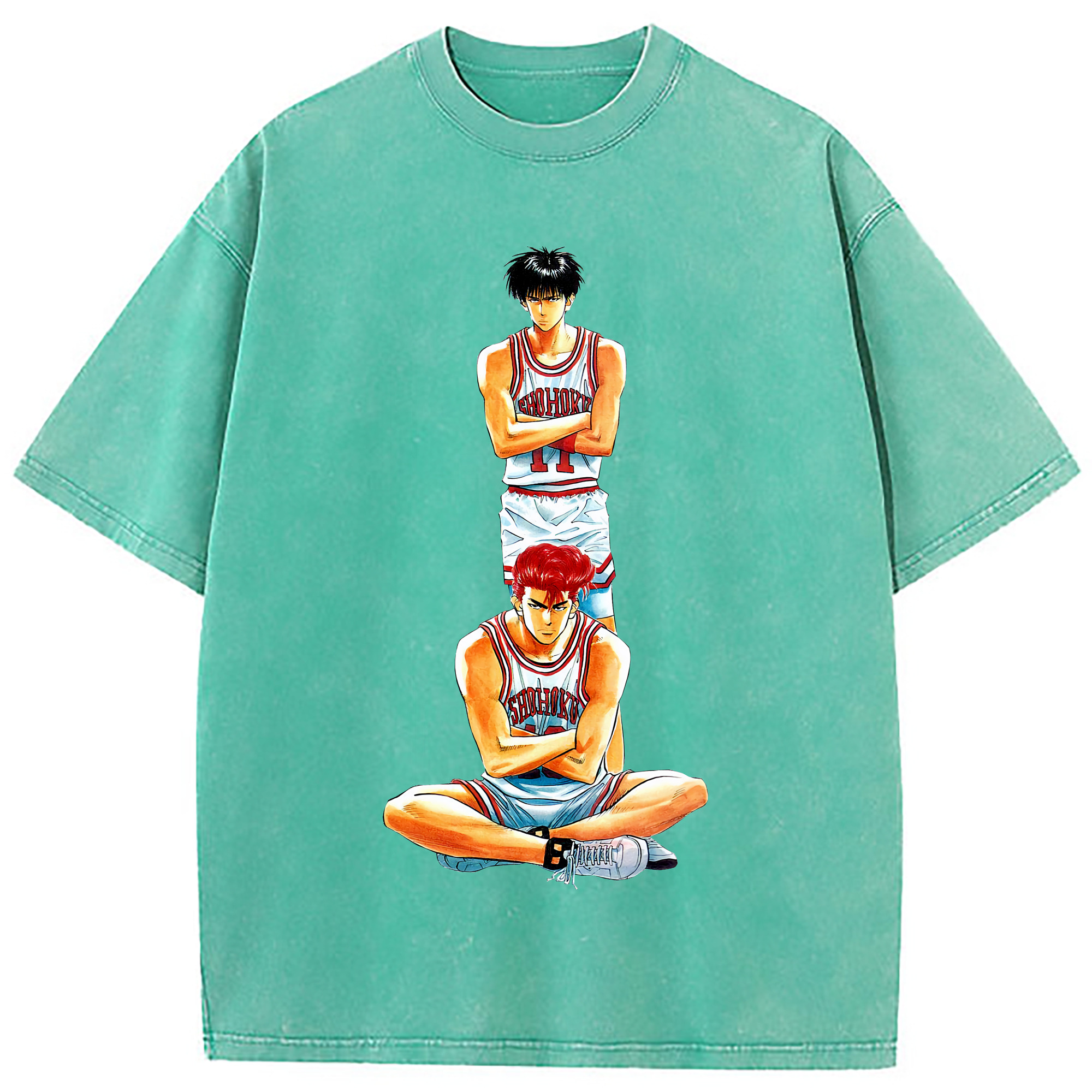 （画像用） SLAM DUNK／スラムダンク 綿100% ヴィンテージ風 半袖Tシャツ（フロントプリント）